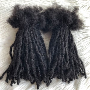 Textured interlocd Human hair Dreadlock extensions 40loc bundles in sizes 0.4cm-0.5cm