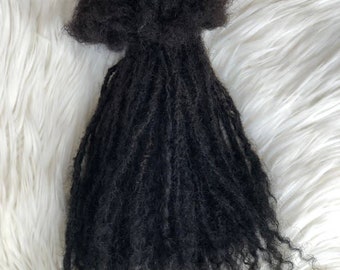 100 Microlocs made from 100% human hair sizes 0.3cm-Anwi mini textured locs