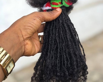 100 Strands of Minilocs made from 100% human hair sizes 0.2cm, mimics sisterlocs
