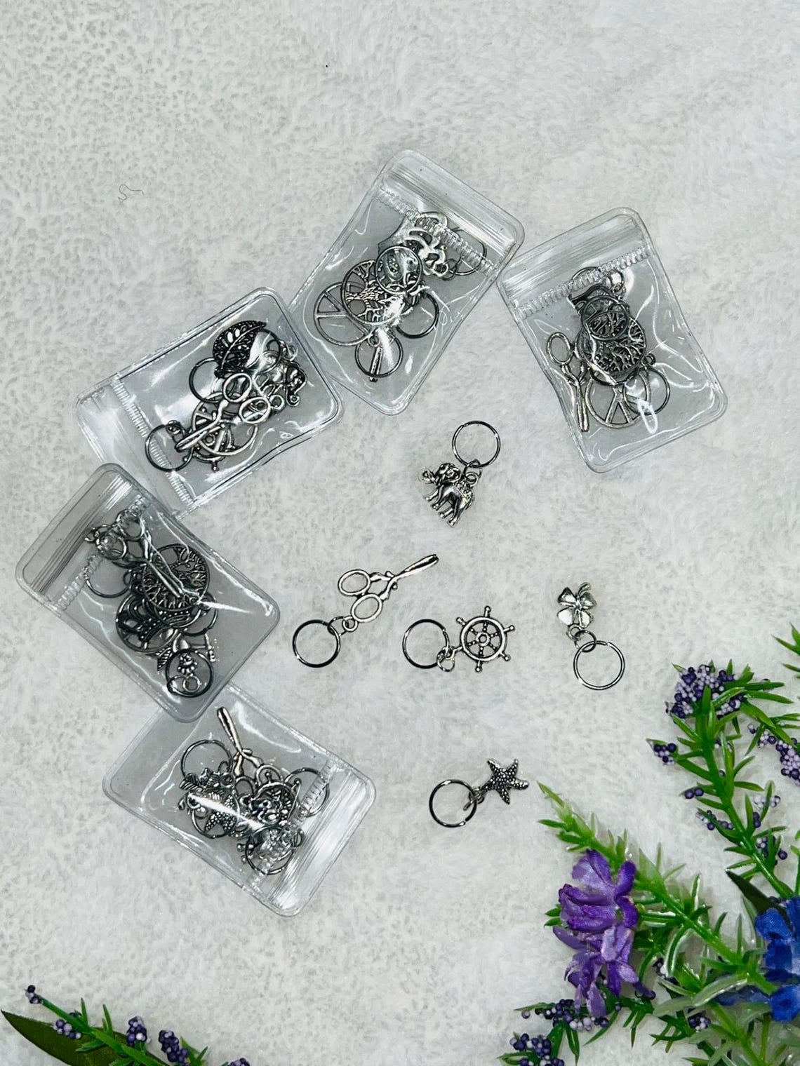 Loc Accessory Silver Set of 5 Silver Colored Dreadlock Jewelry, Microloc Jewelry, Loc Cuffs ...