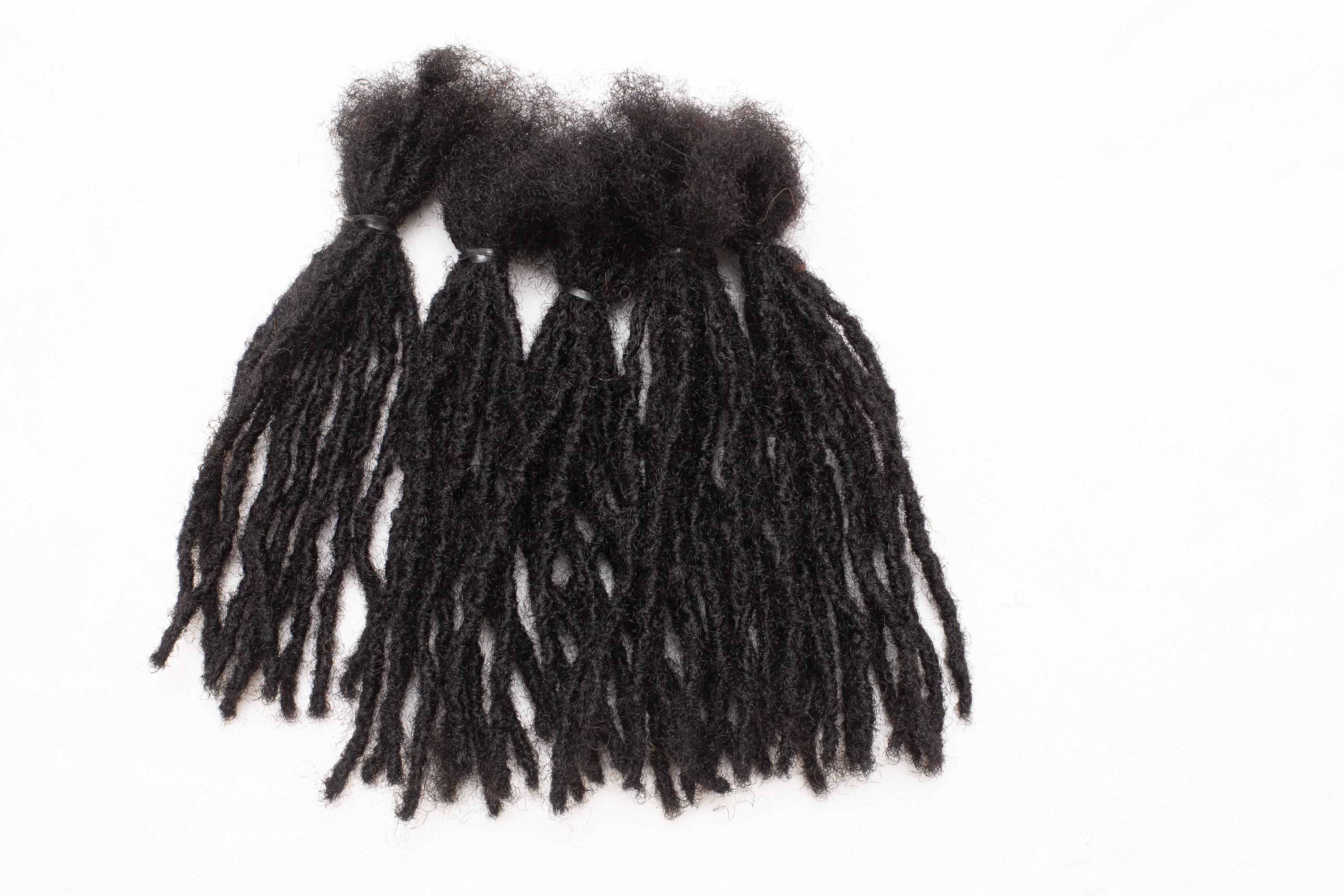 10 Strands of 0.4 & 0.5cm Anwi Textured 4c Human Hair Loc 
