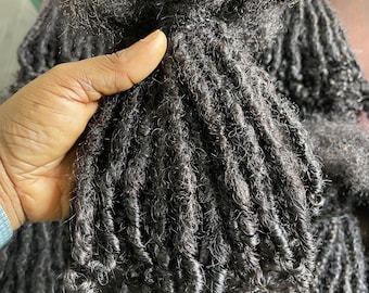 50 Strands of 0.6 - 0.7cm Anwi Curly tips 4a/4b Human hair Dreadloc extensions