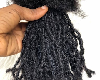 Textured interlocd Human hair Dreadlock extensions 40loc bundles in sizes 0.4cm-0.5cm