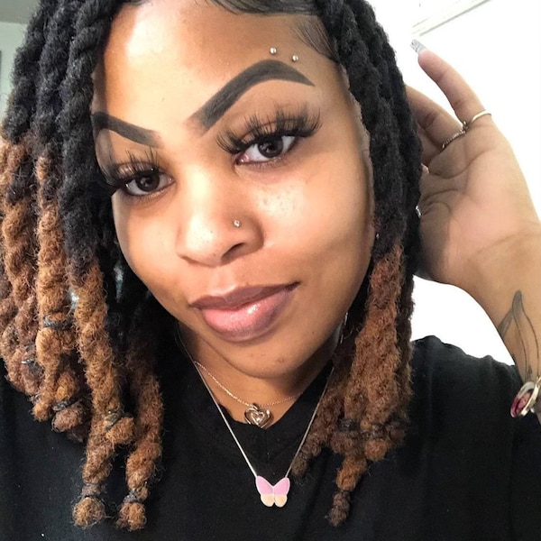 30,40, 50 strands of 0.3 - 0.4cm Crochet 4c human hair ombre dreadlock extensions