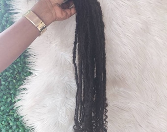 Anwi Ambit bohemian human hair loc extensions in bundles of 50locs