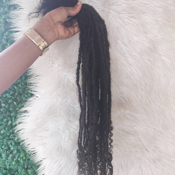 Anwi Ambit bohemian human hair loc extensions in bundles of 50locs