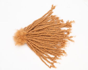 50 Strands of 0.6 -0.7cm Blonde Anwi Curly tips human hair loc extensions