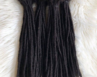 150 natural  dreadlock extensions handmade with 100% human hair   0.4cm in width and various lengths-Salon bundles