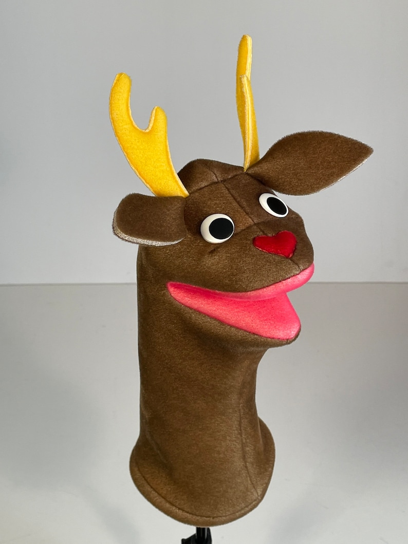 Little Genius Reindeer Hand Puppet Etsy Finland