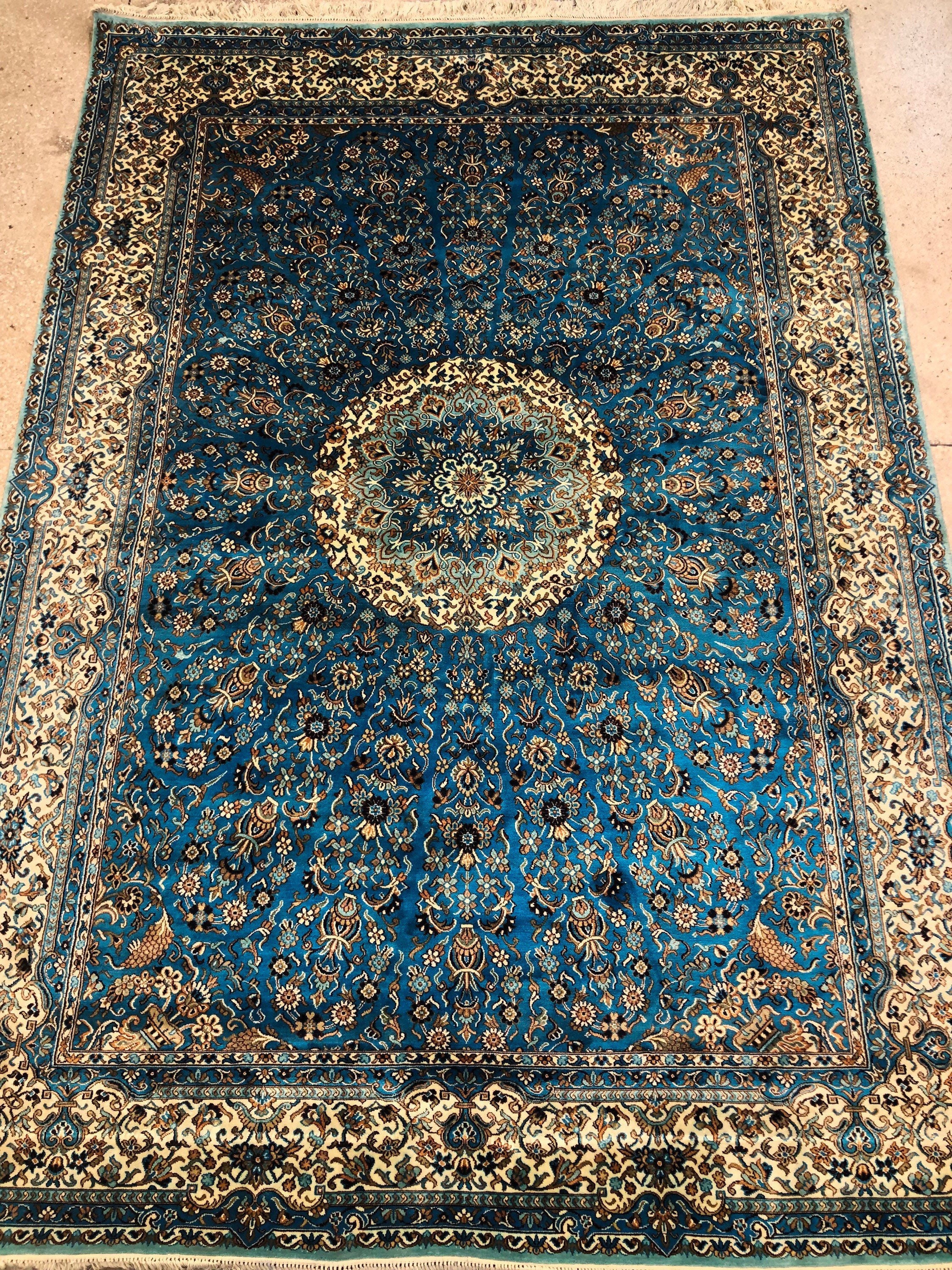 Size5x7 Feet Handmade Kashmir Silk Carpet