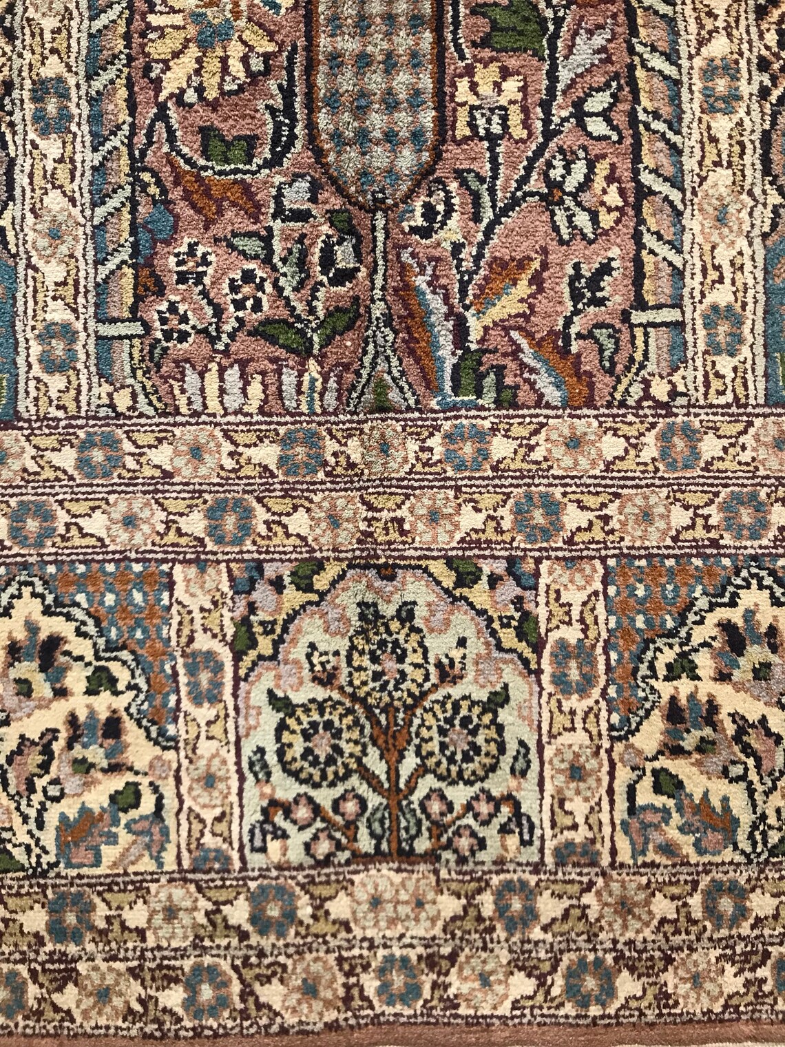 Handmade kashmir silk carpet Etsy