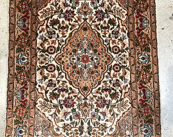 Size: 2x3 ft. Handmade kashmir silk carpet