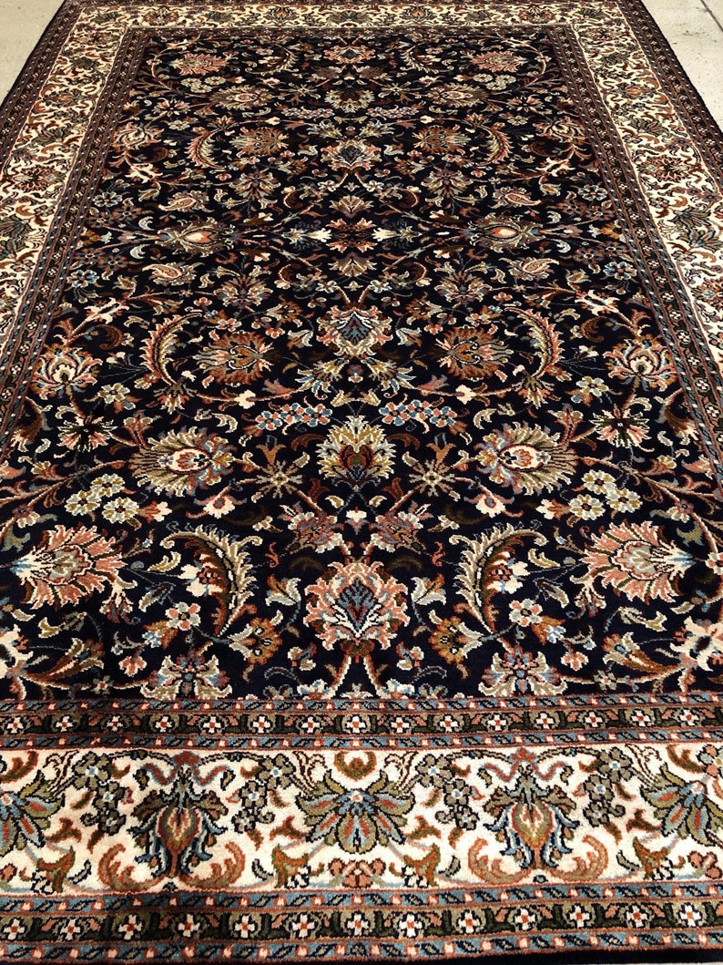 Handmade kashmir silk carpet vintage rug gumbbad design 6x4 Etsy