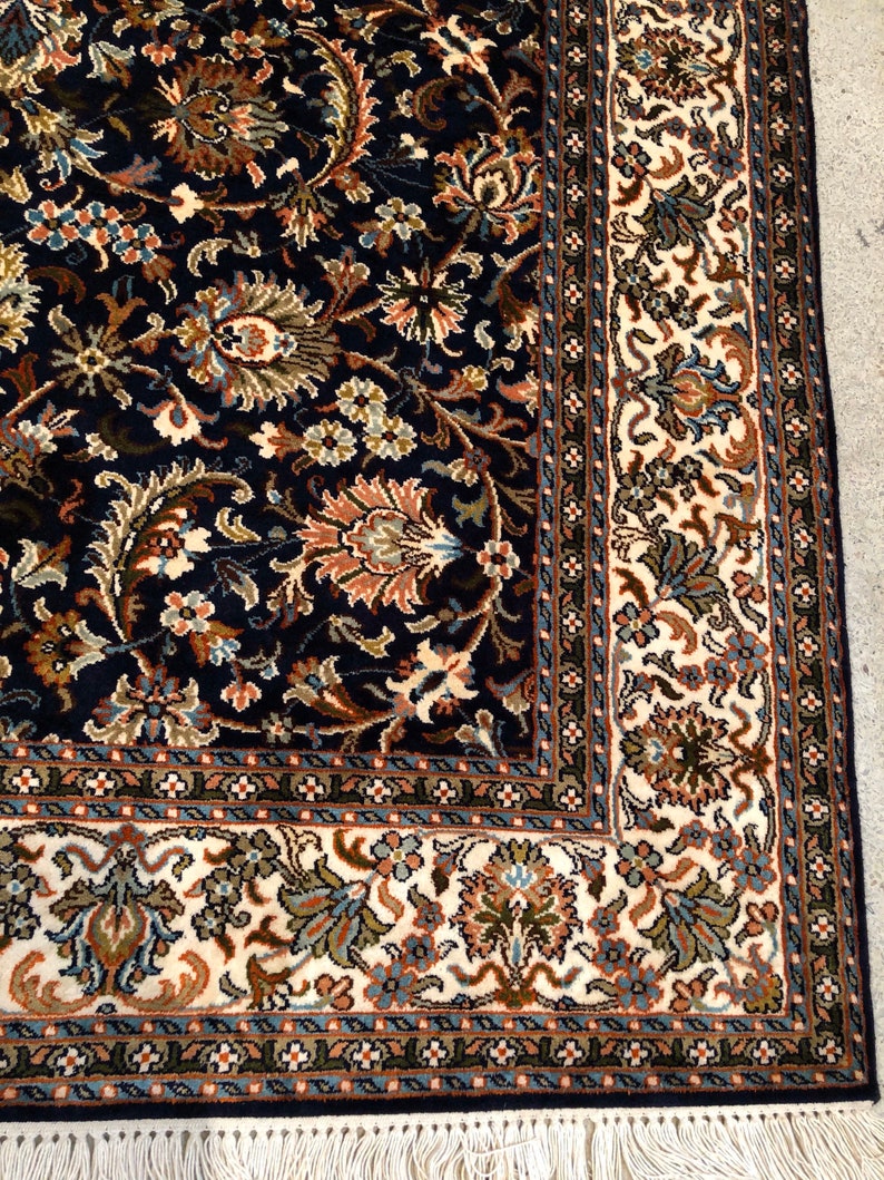 Handmade kashmir silk carpet vintage rug gumbbad design 6x4 | Etsy