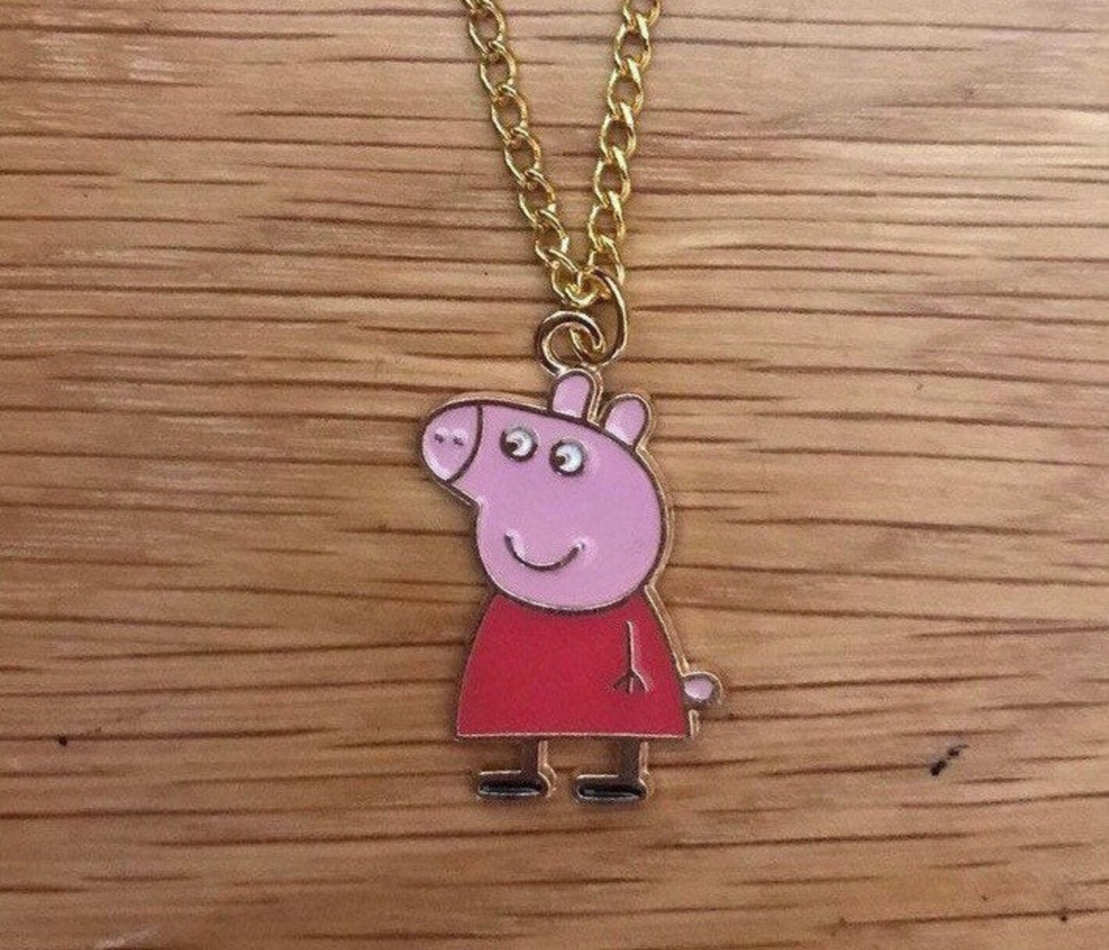Peppa Pig Necklace 16 chain Etsy