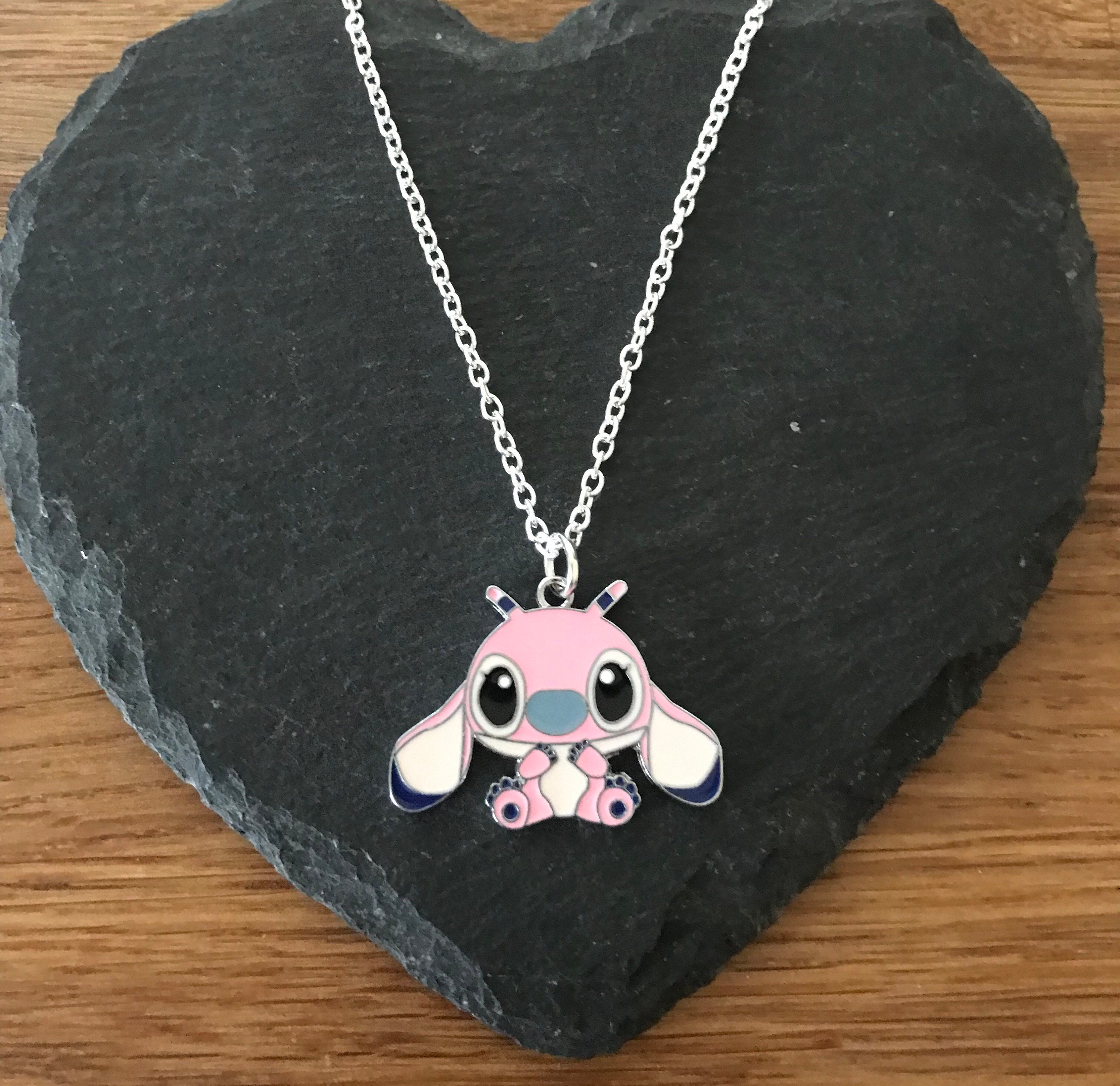 Lilo & Stitch Angel double sided necklace Etsy