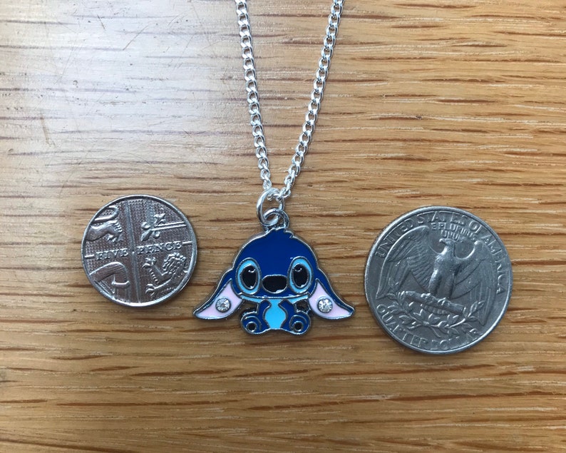 Lilo and Stitch Cute Stitch Necklacesilver plated chain Etsy