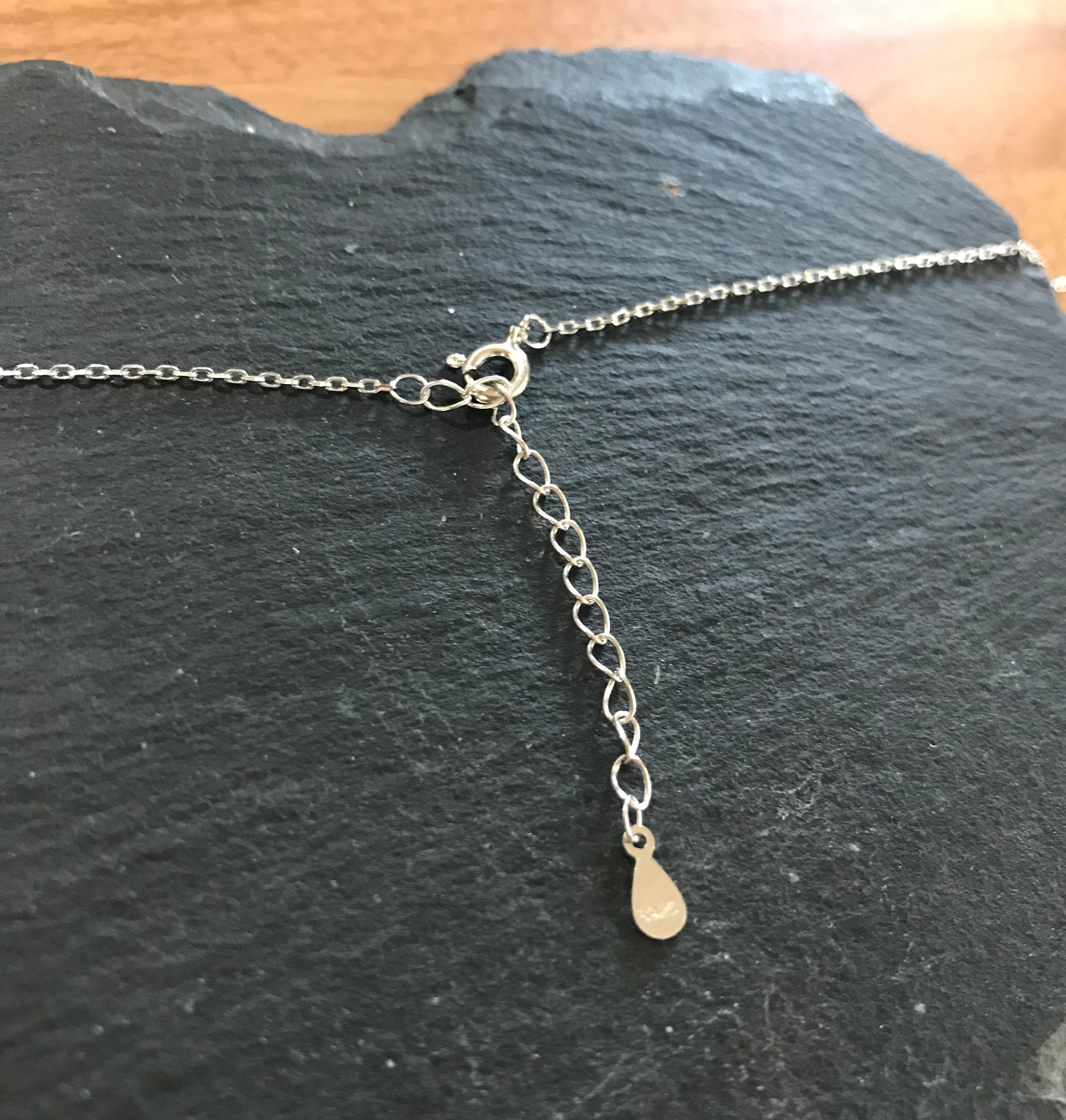 Sterling Silver small chunky heart necklace Etsy