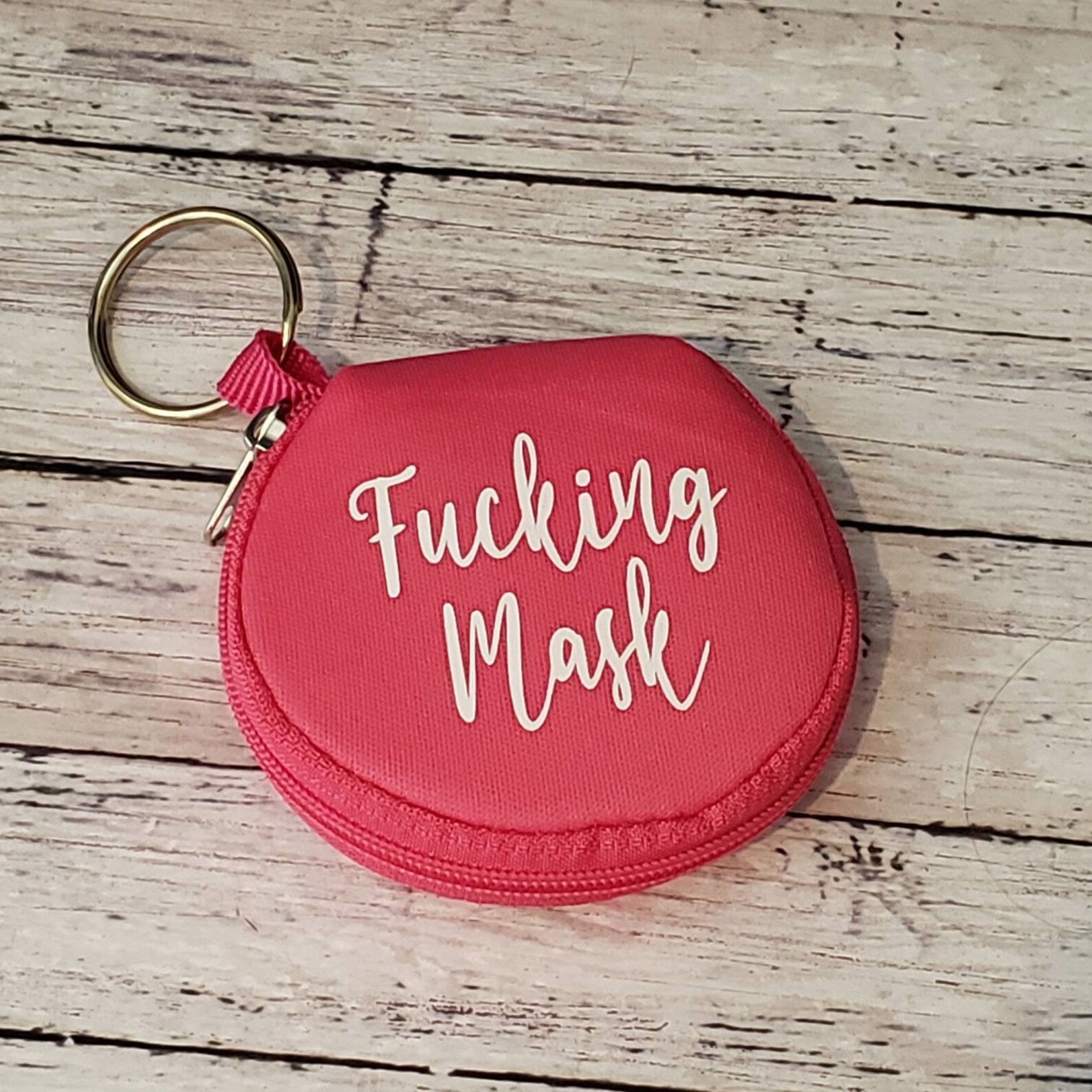 Mask pouch with zipper portable mask keychain Etsy