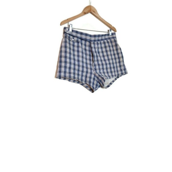 Vintage 50s Linn’s Hawaiian Blue White Shorts