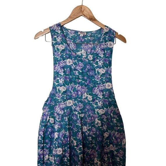 Vintage Liberty Of London Floral Apron Dress S - image 3