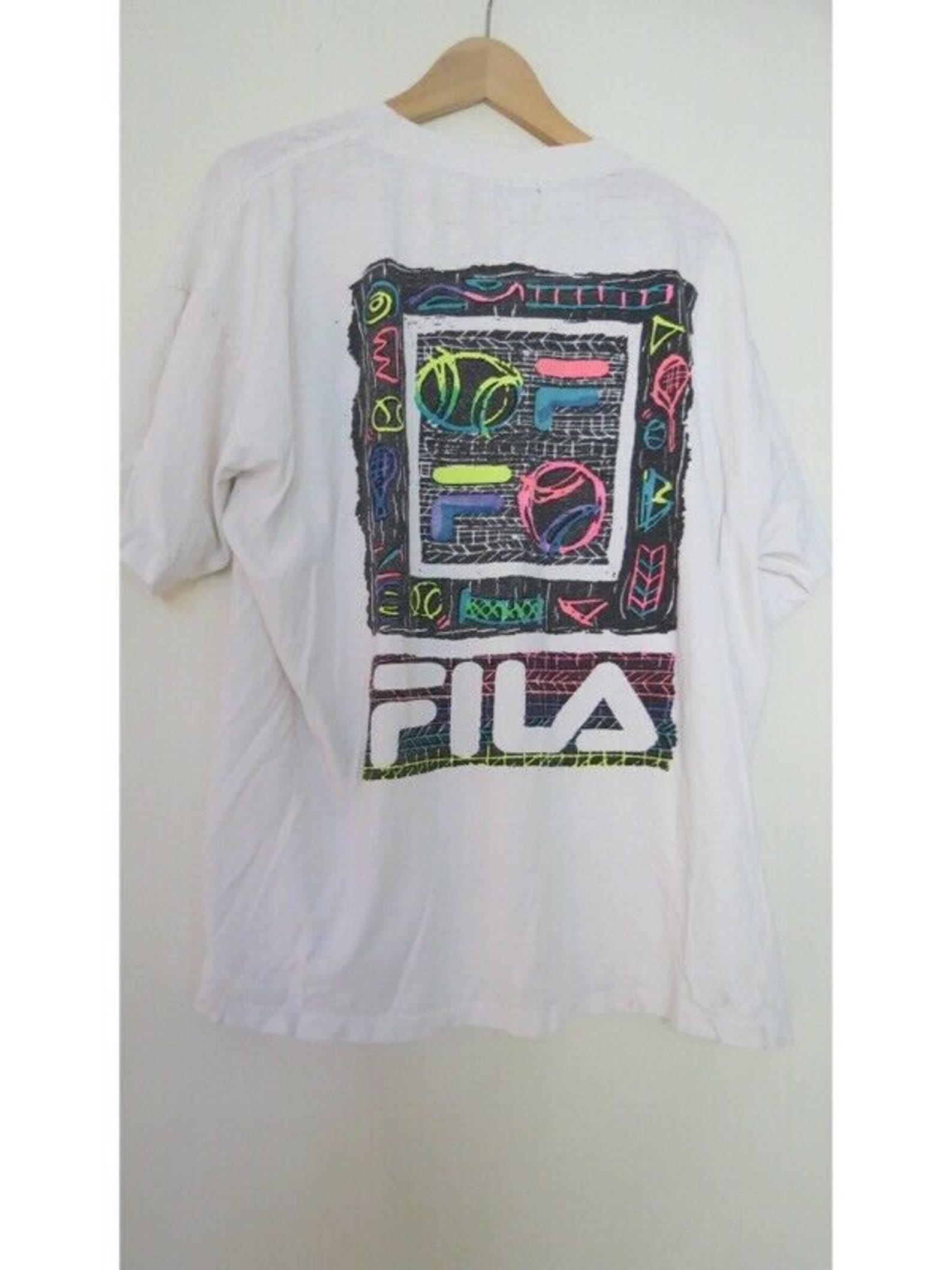 Vintage 90s Fila T Shirt XL - Etsy