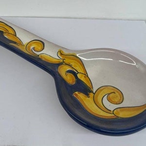 Poggia cucchiaio in ceramica made in Vietri sul Mare - Amalfi Coast