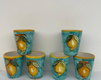 Limoncello glasses made in Vietri sul Mare - Amalfi Coast