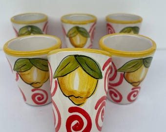 Limoncello glasses made in Vietri sul Mare - Amalfi Coast