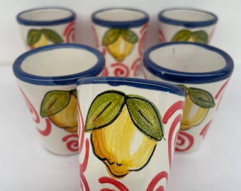 Limoncello glasses made in Vietri sul Mare - Amalfi Coast