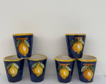 Limoncello glasses made in Vietri sul Mare - Amalfi Coast