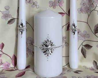 Magik Life Unity Candle Set for Wedding - Wedding Reception and Ceremony - Unity Candle 6 Inch Pillar/2*10 Inch Tapers- Bachelorette Party