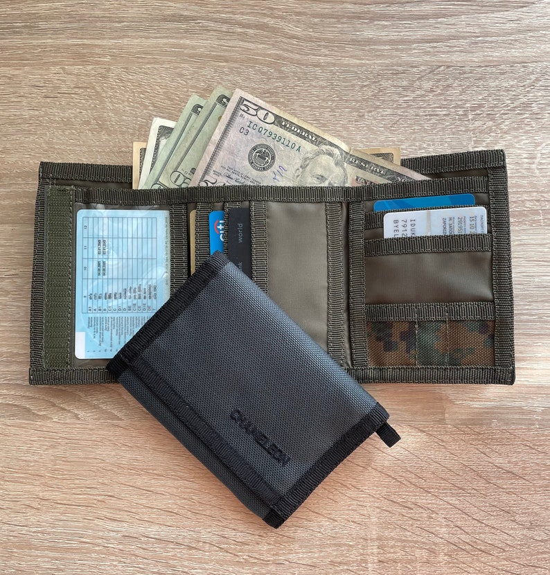 Chameleon VELCRO TRIFOLD WALLET Canvas Wallets for Men/women Etsy