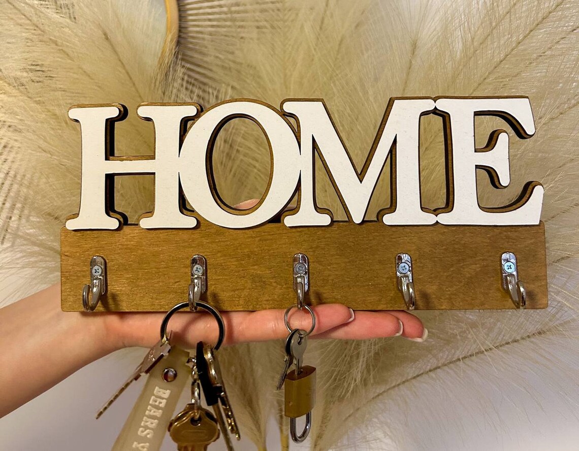 PLYWOOD KEY HOLDER for Wall Cute Key Holder Decorative Key Etsy