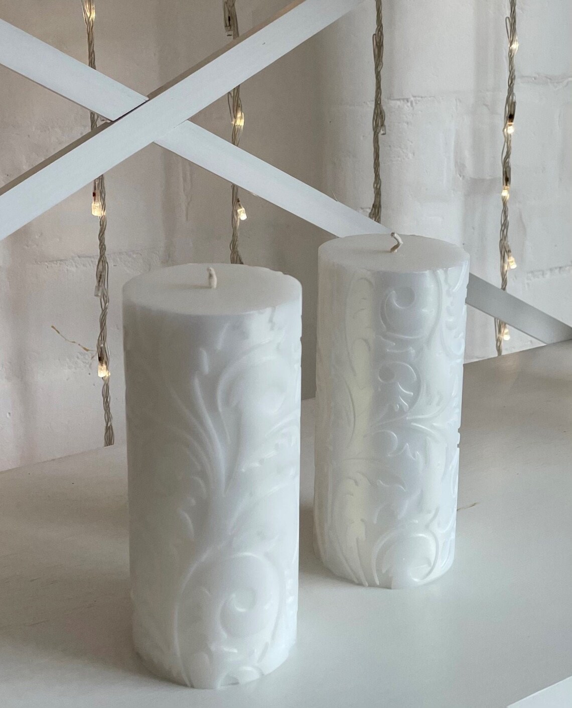 Decorative Pillar Candles3x6 Inch Unscented for Home Etsy UK