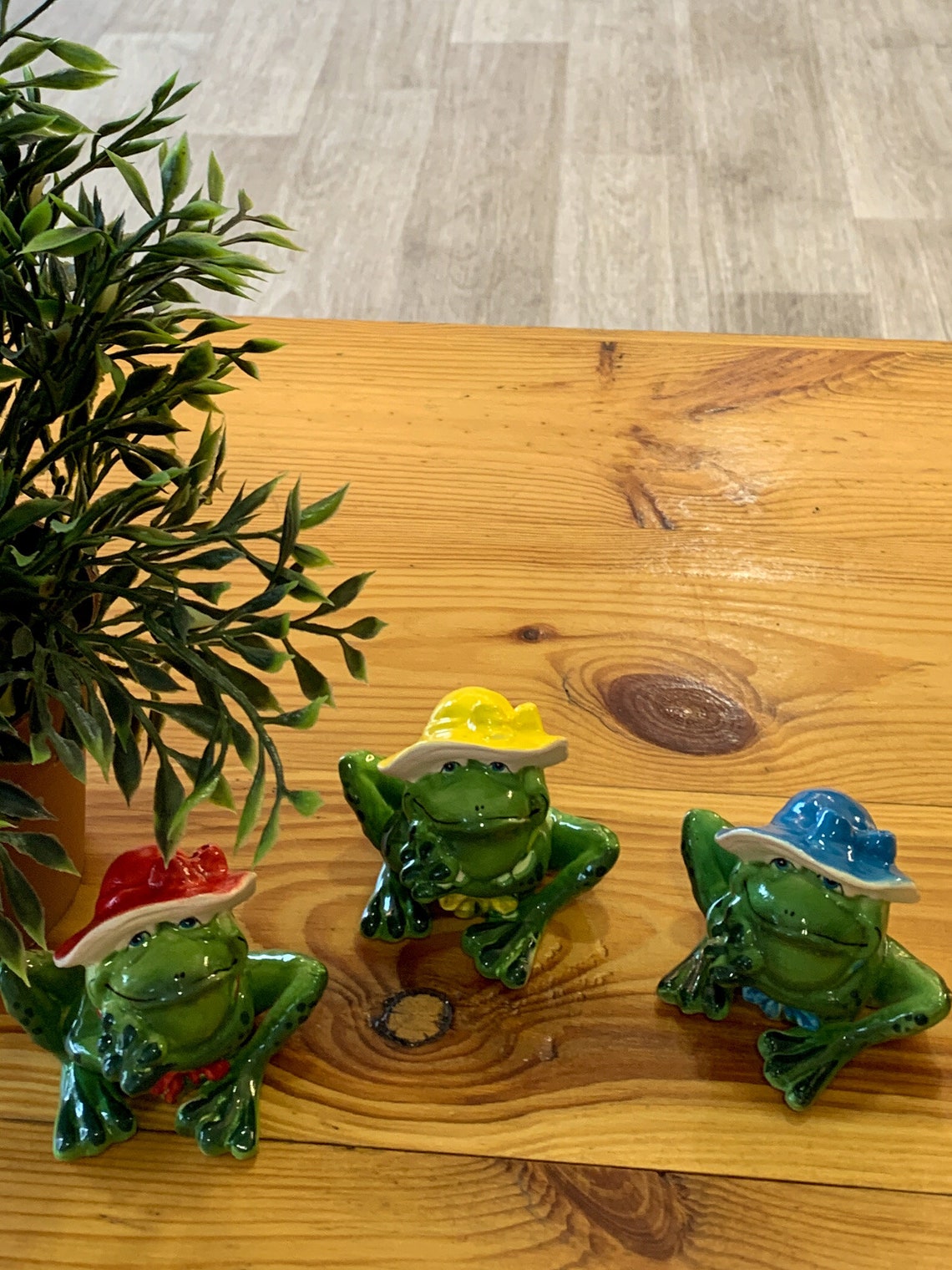 tiny ceramic frog