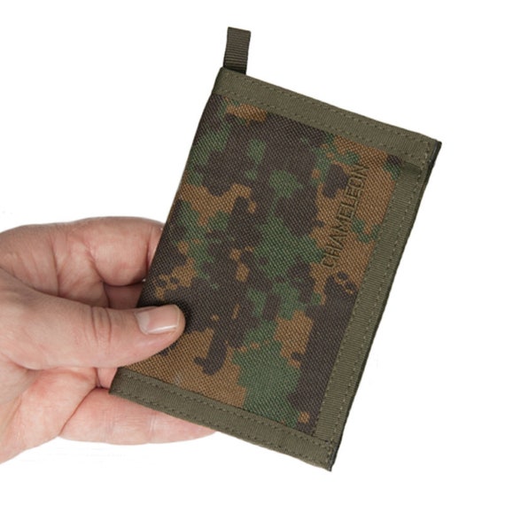 Chameleon Velcro Bifold Wallet- Canvas Wallets for Men/Women Slim Nylon Velcro Men's Wallet Front Pocket Wallets Perfect Style
