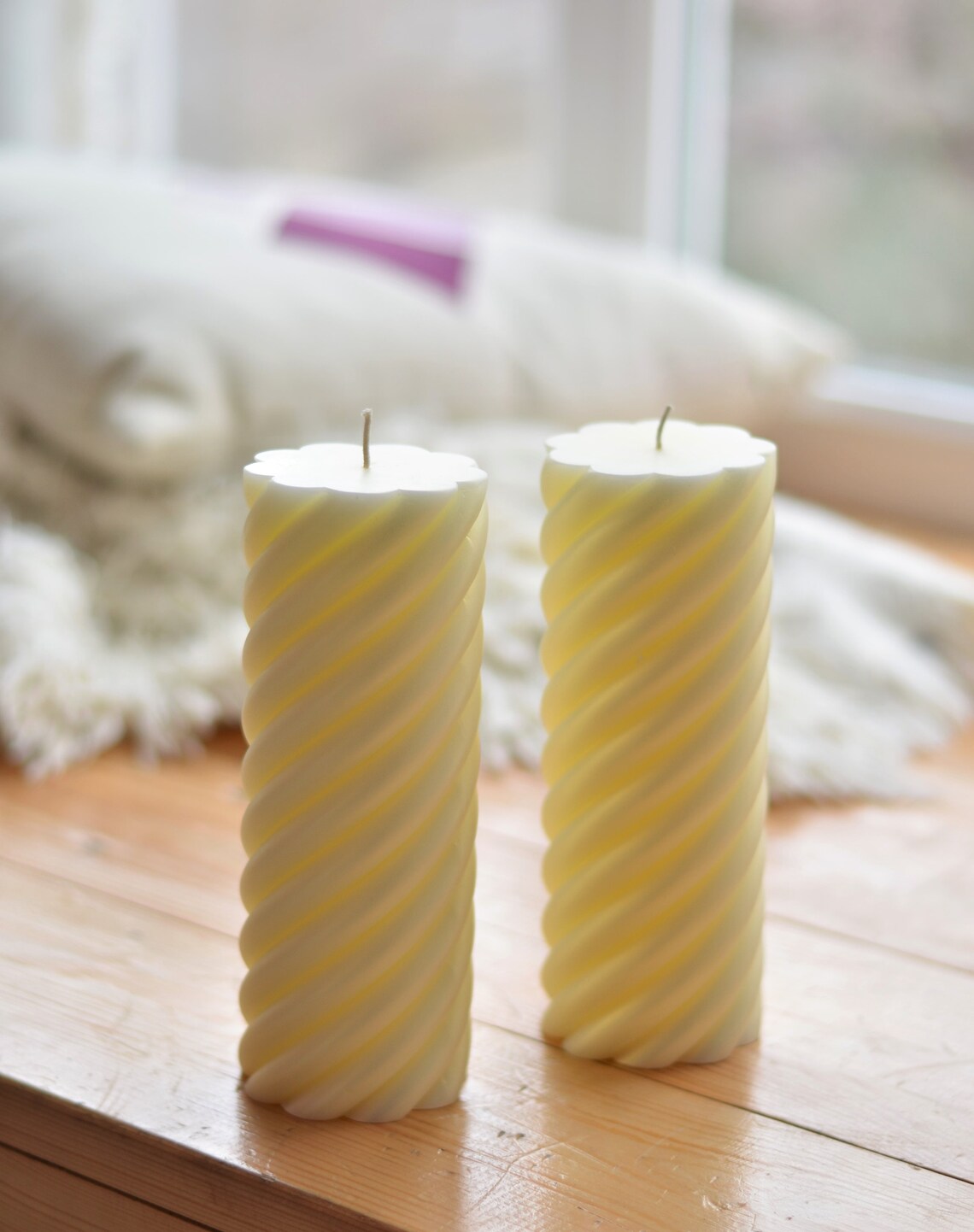 Decorative Pillar Candles3x7 Inch Unscented for Home Etsy