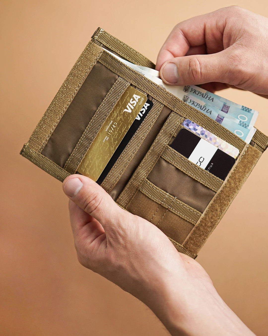 Chameleon VELCRO BIFOLD WALLET Canvas Wallets for Men/women Slim Nylon