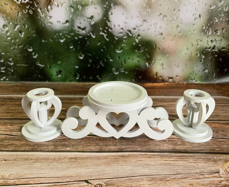 Rozrety Unity Candle Holder - Unity Candles Stand For Wedding Ceremony Set - Weddings Gifts Candle Holders For Wedding Decoration Reception, Bridal