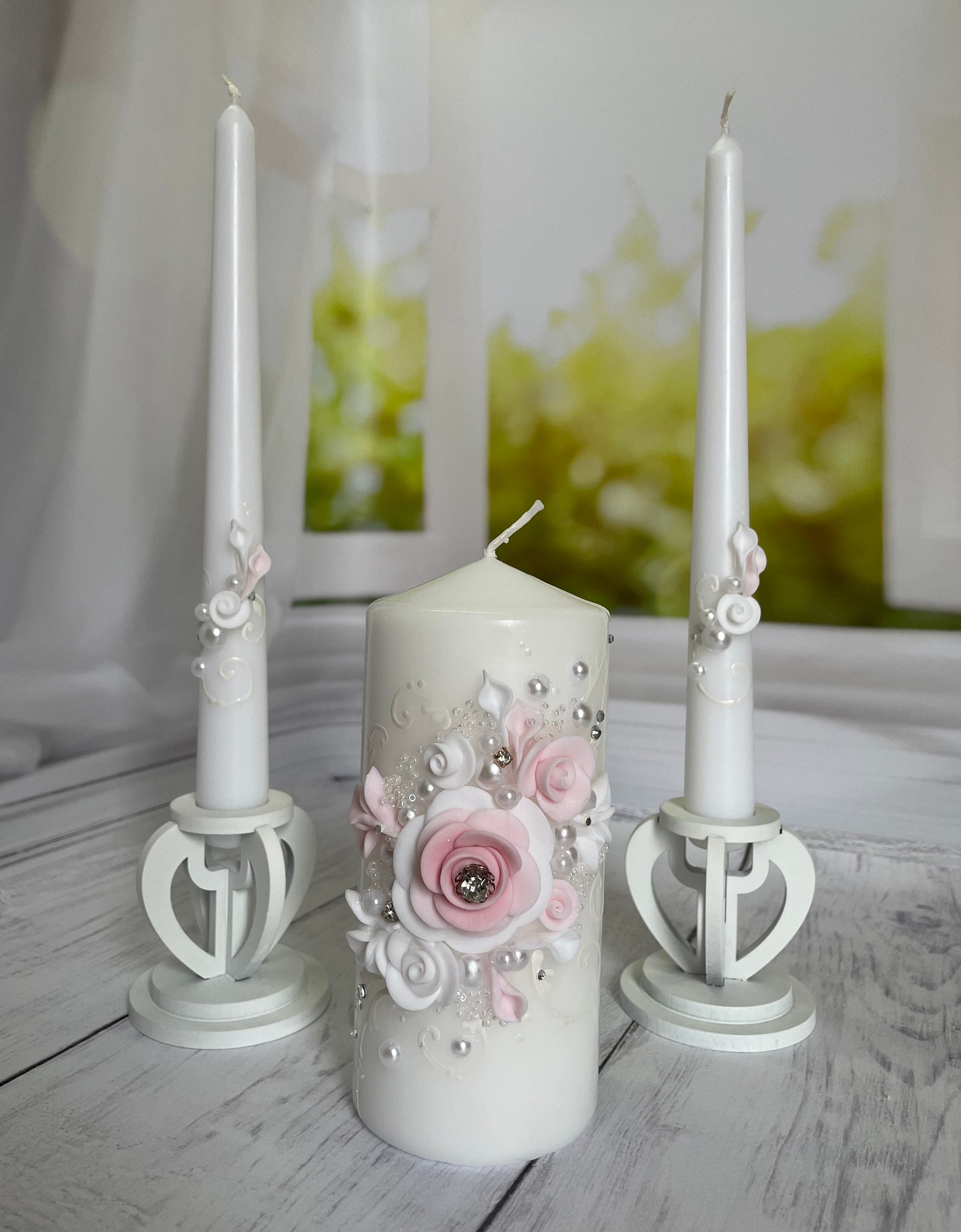 Unity Candle Set for Wedding Wedding Décor & Wedding Etsy New Zealand