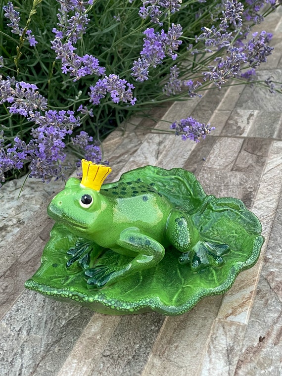 Frog Ceramic Figurine Frog Outdoor Garden Décor Frog Yard Decorations  Porcelain Figure Frog Home Decor Garden Statue Cute Frog 