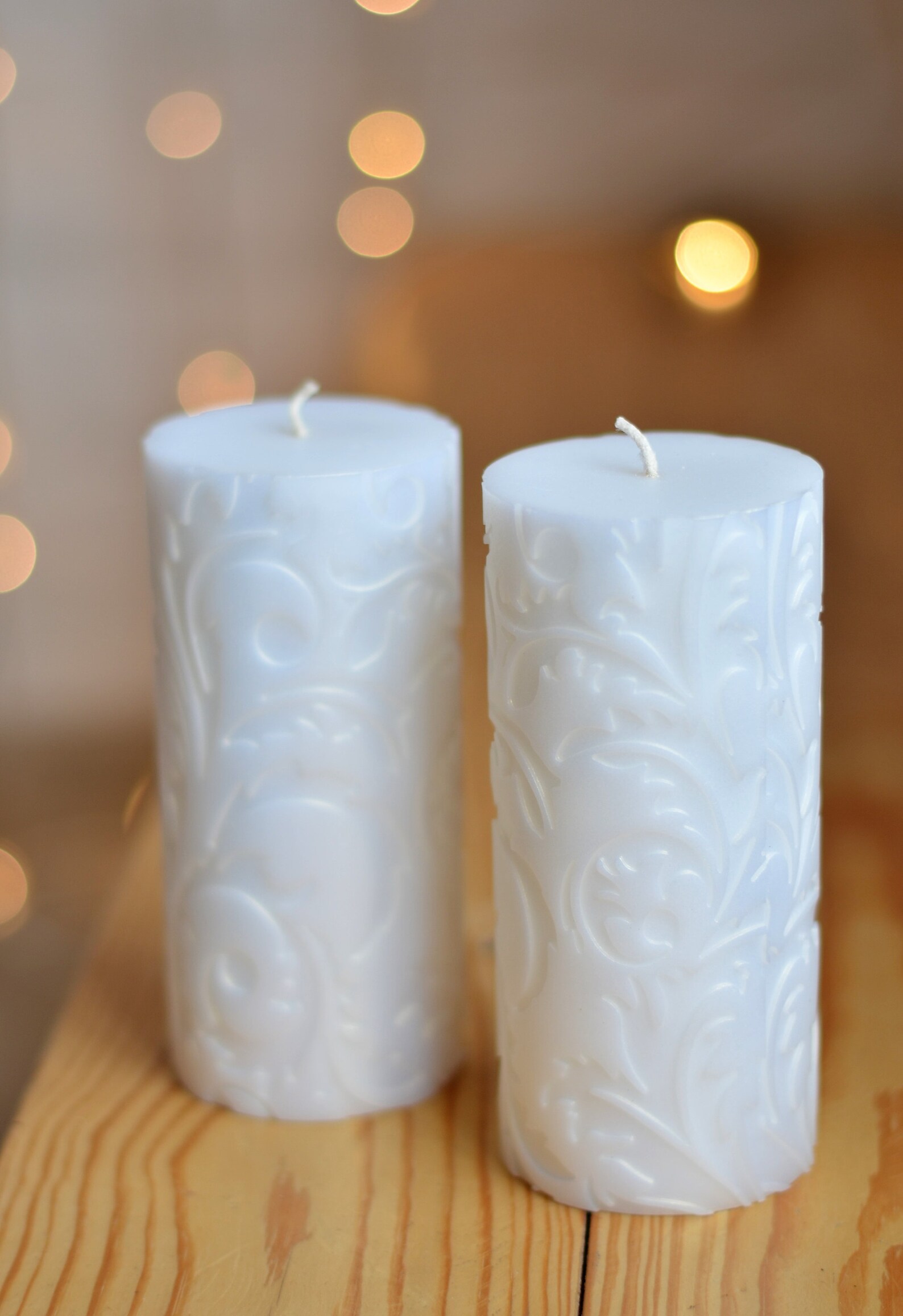 Decorative Pillar Candles3x6 Inch Unscented for Home Etsy UK