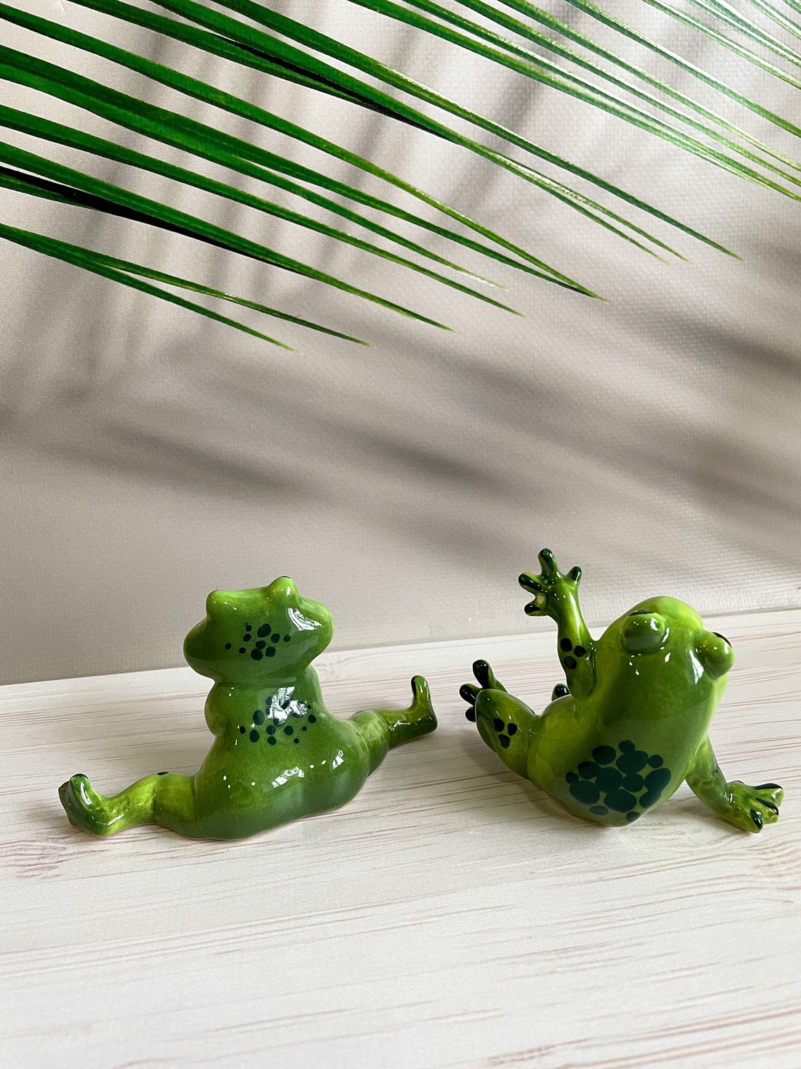 Cute Frog Figurine Garden Décor Ceramic Frog Yard Etsy