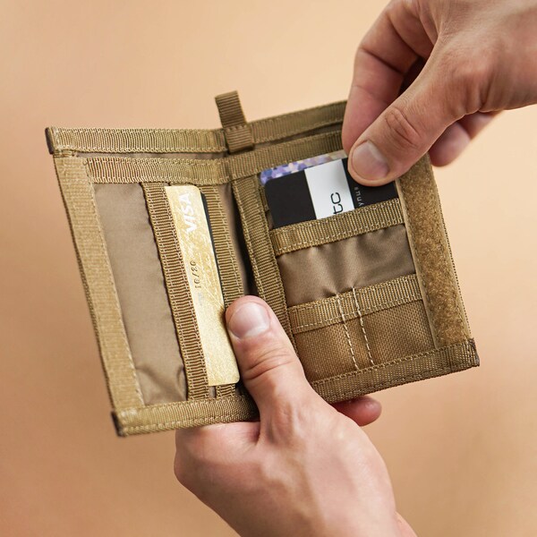 Mens Nylon Bifold Wallet Etsy