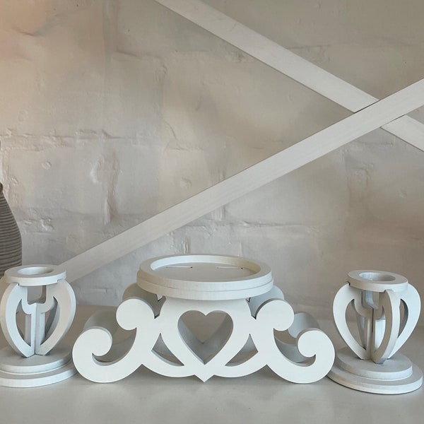 Unity Candle Holder-Unity Candle Stand-Unity Candle Holder Set-Pillar Candle Holder-Wedding Gift -Ceremony Decoration-Wedding Centerpiece