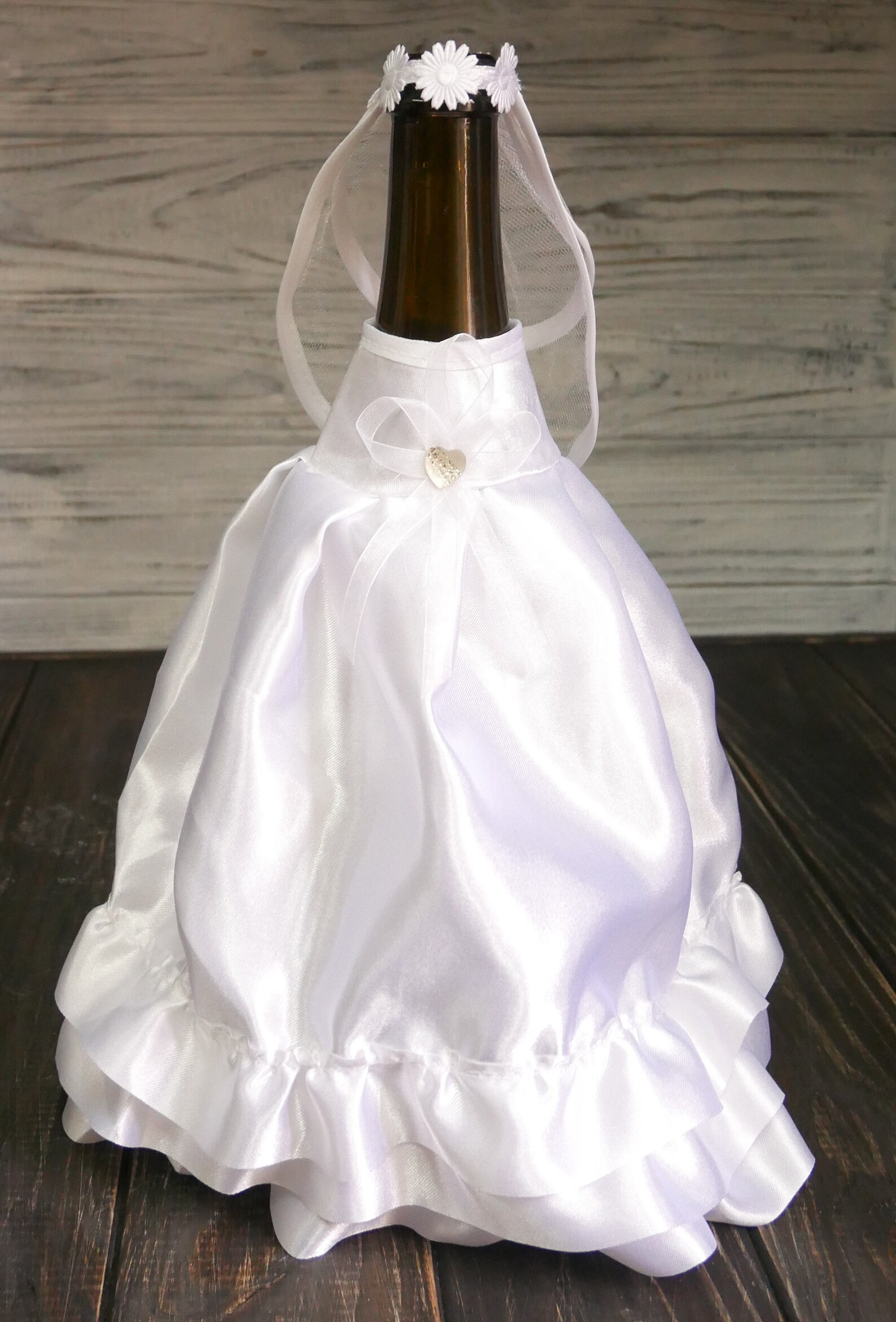 Bride and Groom Wine Bottle Covers Wine bottle dressup for Etsy
