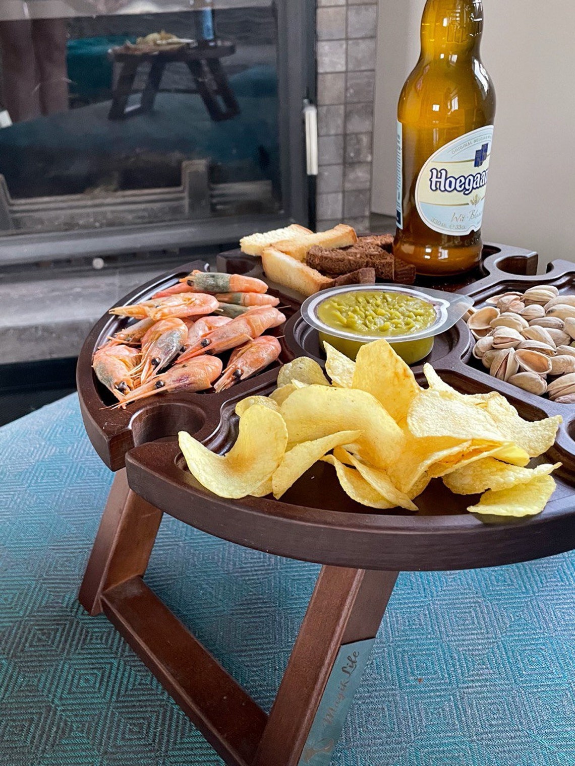 Premium Folding Wine Picnic Table for Outside Compact Etsy