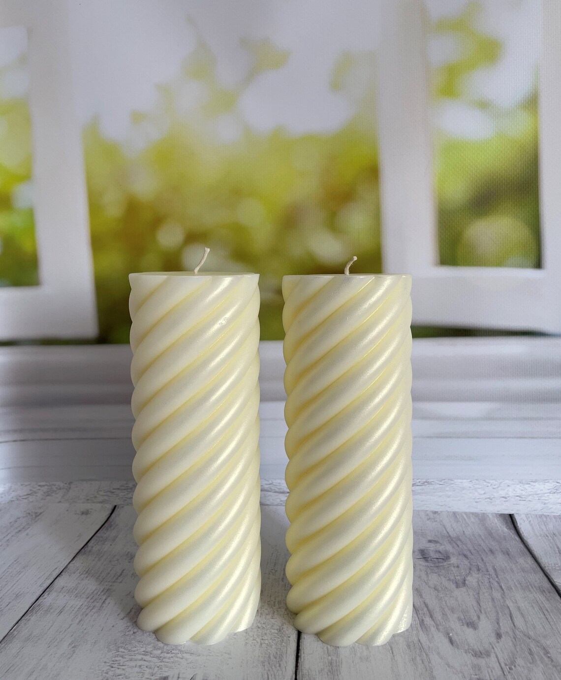 Decorative Pillar Candles3x7 Inch Unscented for Home Etsy