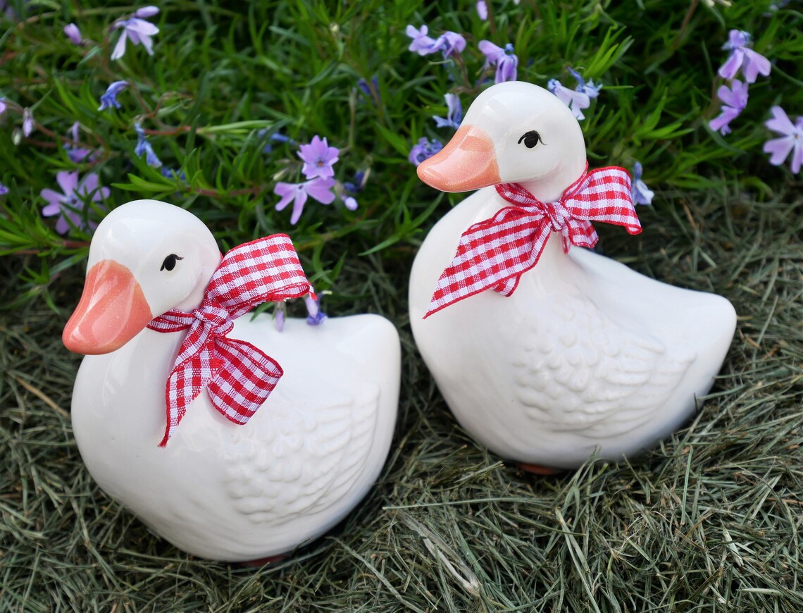 White Ceramic DuckPorcelain Duck Decor for Home Ceramic Home Etsy